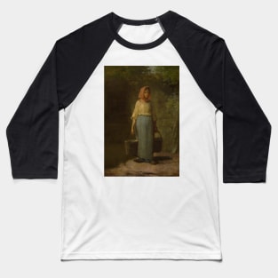 Peasant Girl Returning From The Well by Jean-Francois Millet Baseball T-Shirt